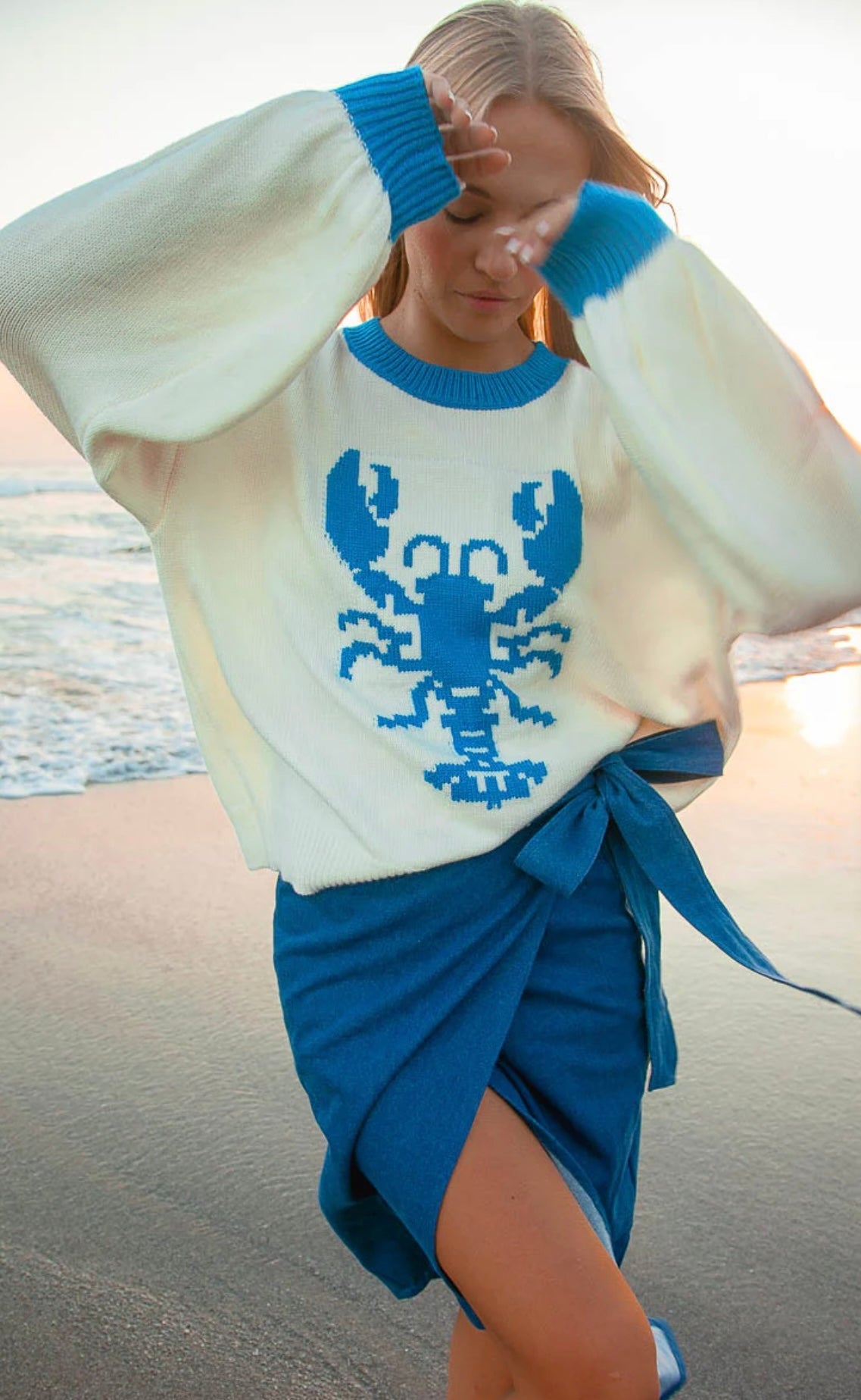 Knit Sweater - Lobster Blue