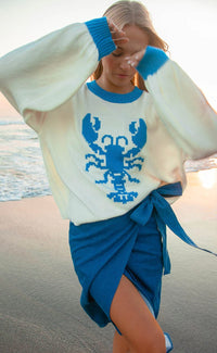 Knit Sweater - Lobster Blue