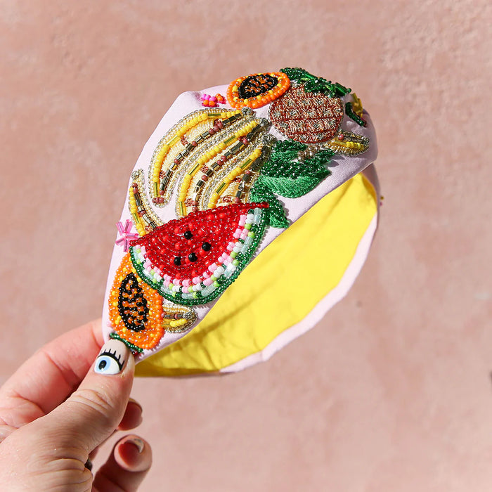 Beaded Headband Pink Fruit Salad