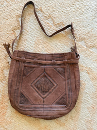 Moroccan Leather Handbag Chocolate