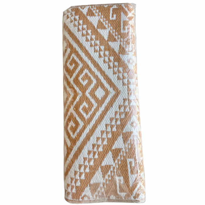 Recycled Outdoor Mat 2 Aztec ~ Large - 2.8 x 2.8 m