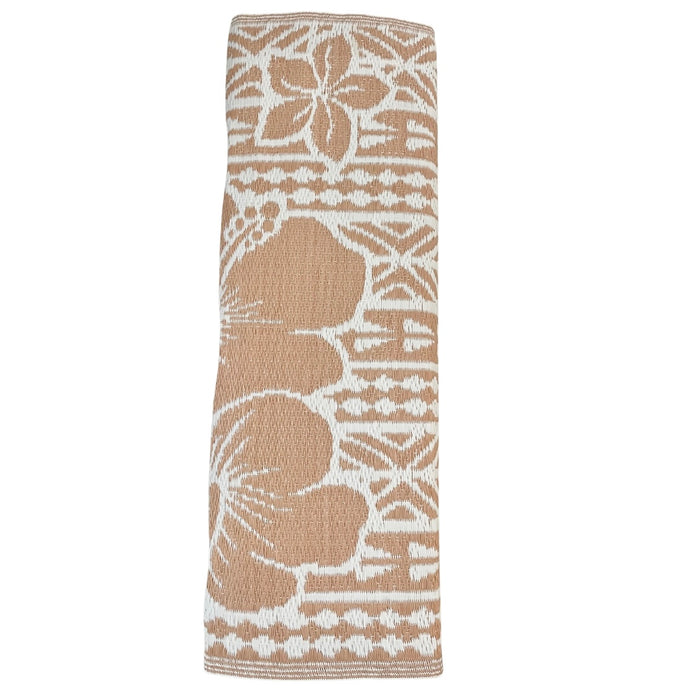 Recycled Outdoor Mat 2 Hibiscus ~ Med - 1.8 x 2.8
