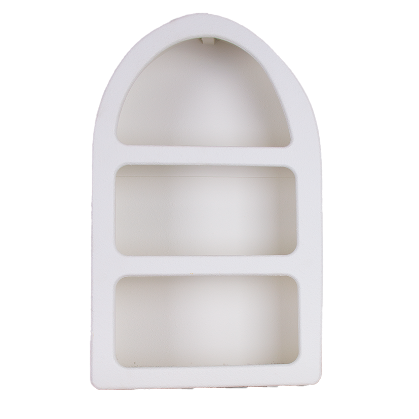 Santorini Niche 3 Shelf Arch Shadow Box Display Shelf