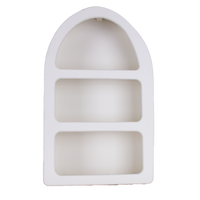 Santorini Niche 3 Shelf Arch Shadow Box Display Shelf
