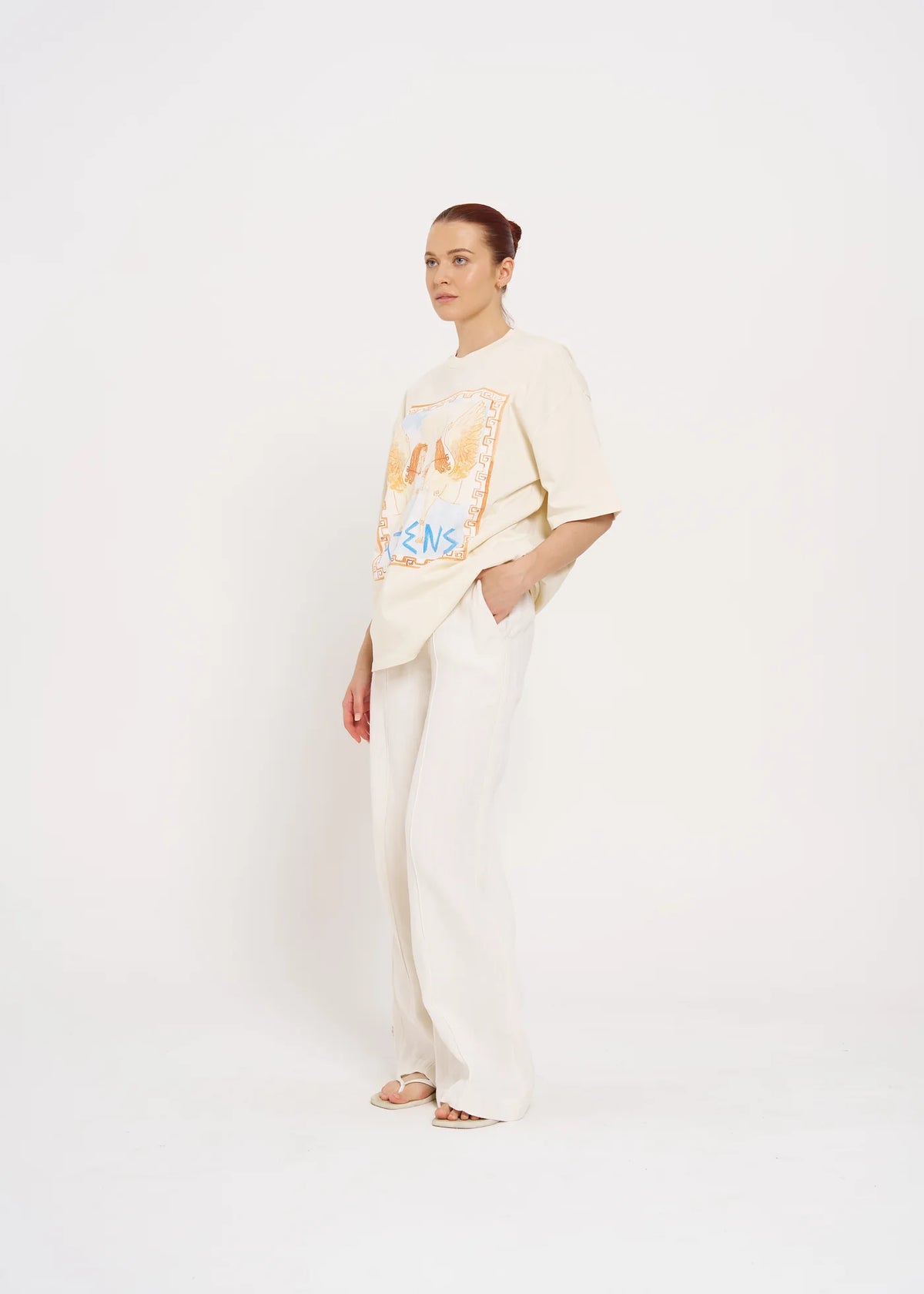 ATHENS Oversized Shirt Ivory