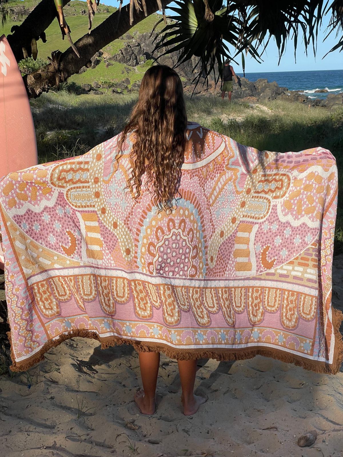 Indigenous Throw Pink Alkira By Taylor - Lee