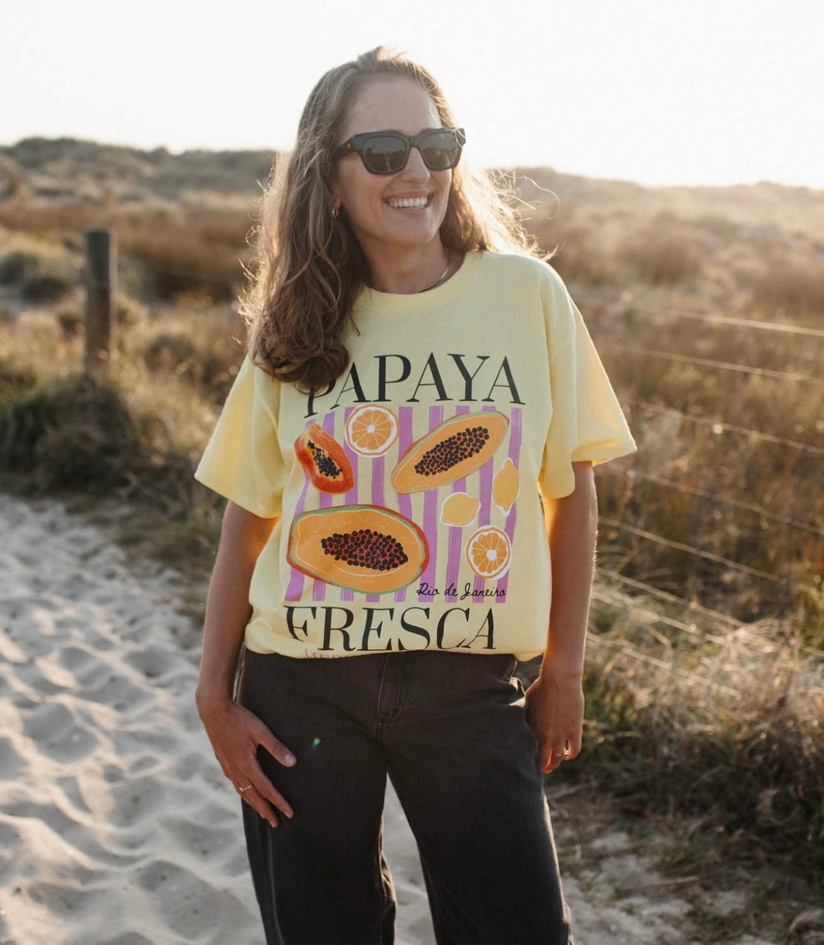 Papaya Oversized Shirt Buttermilk