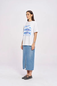 SALTY Oversized Shirt White