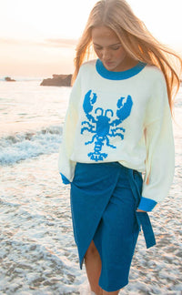 Knit Sweater - Lobster Blue