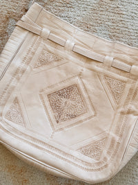 Moroccan Leather Handbag - Natural