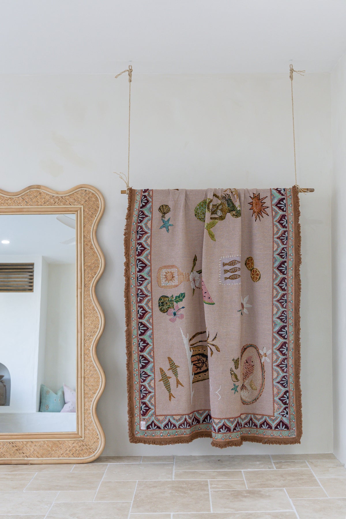Sue Fantini Throw Sea Song Mermaid