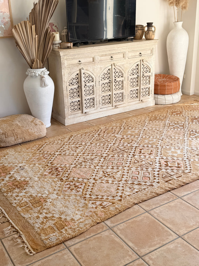 Moroccan Vintage Rug “Indigo” 350 x 187