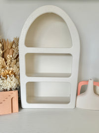 Santorini Niche 3 Shelf Arch Shadow Box Display Shelf