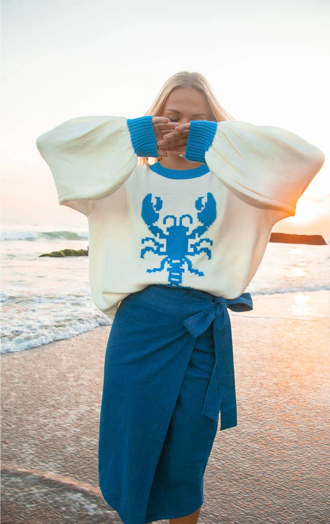 Knit Sweater - Lobster Blue