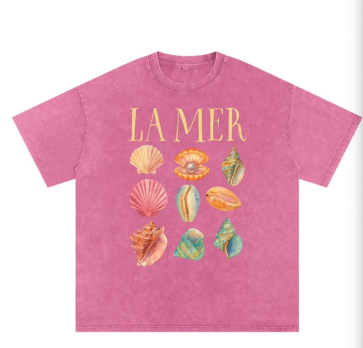 La Mer Oversized Shirt Snow Wash Pink