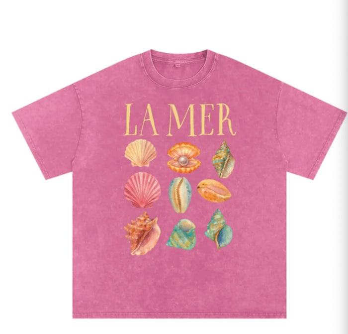 La Mer Oversized Shirt Snow Wash Pink