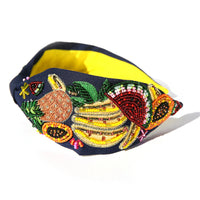 Beaded Headband Navy Fruit Salad