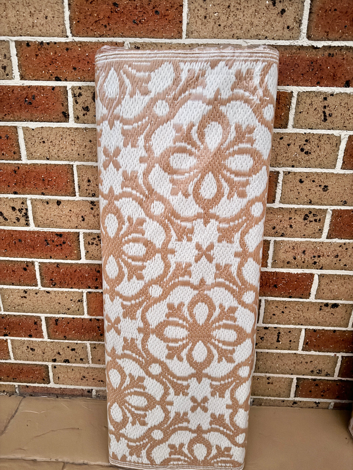 Recycled Outdoor Mat 3 Moroccan Tile ~ Large 2.8 x 2.8