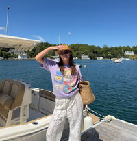 Tinned Fish Oversized Shirt Acid Wash Purple