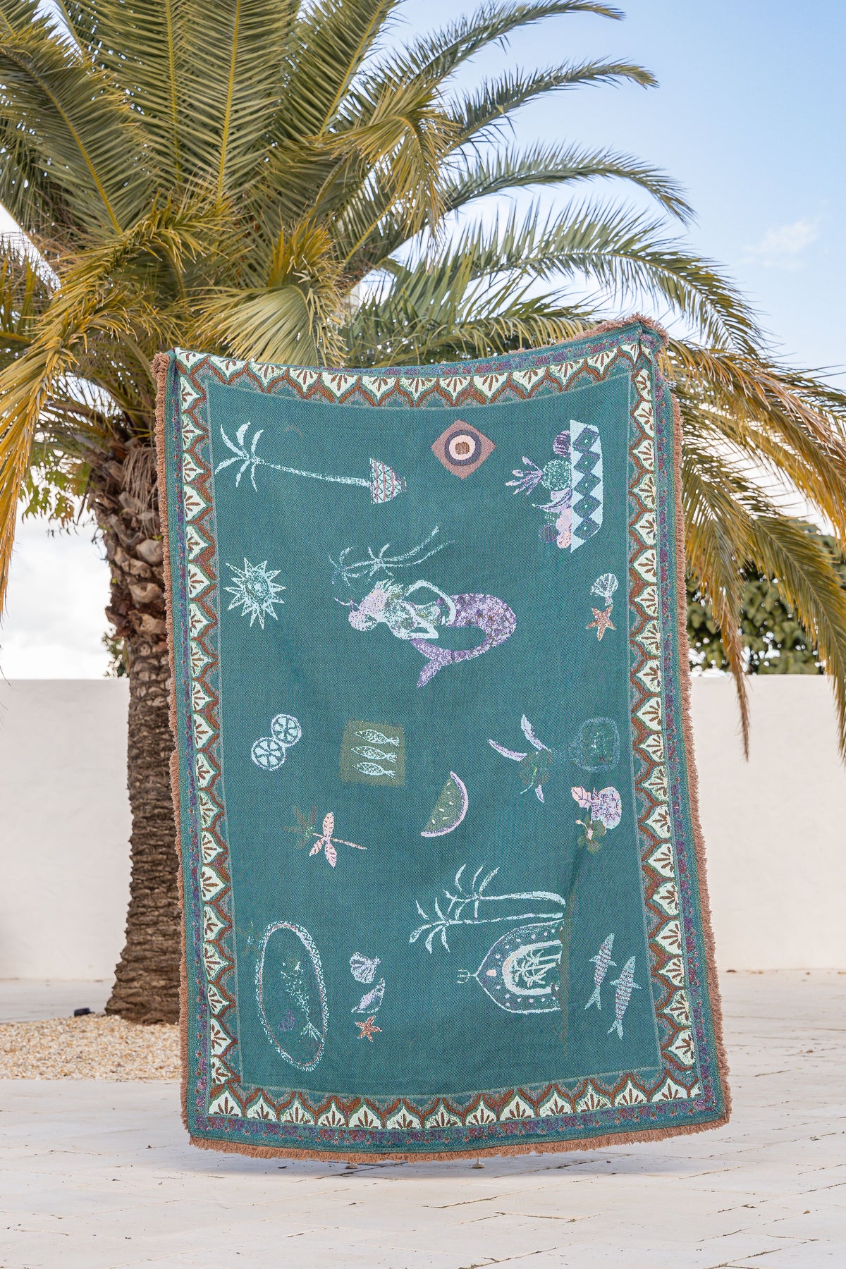 Sue Fantini Throw Sea Song Mermaid