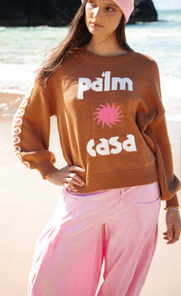 Knit Sweater - Casa Palma Brown
