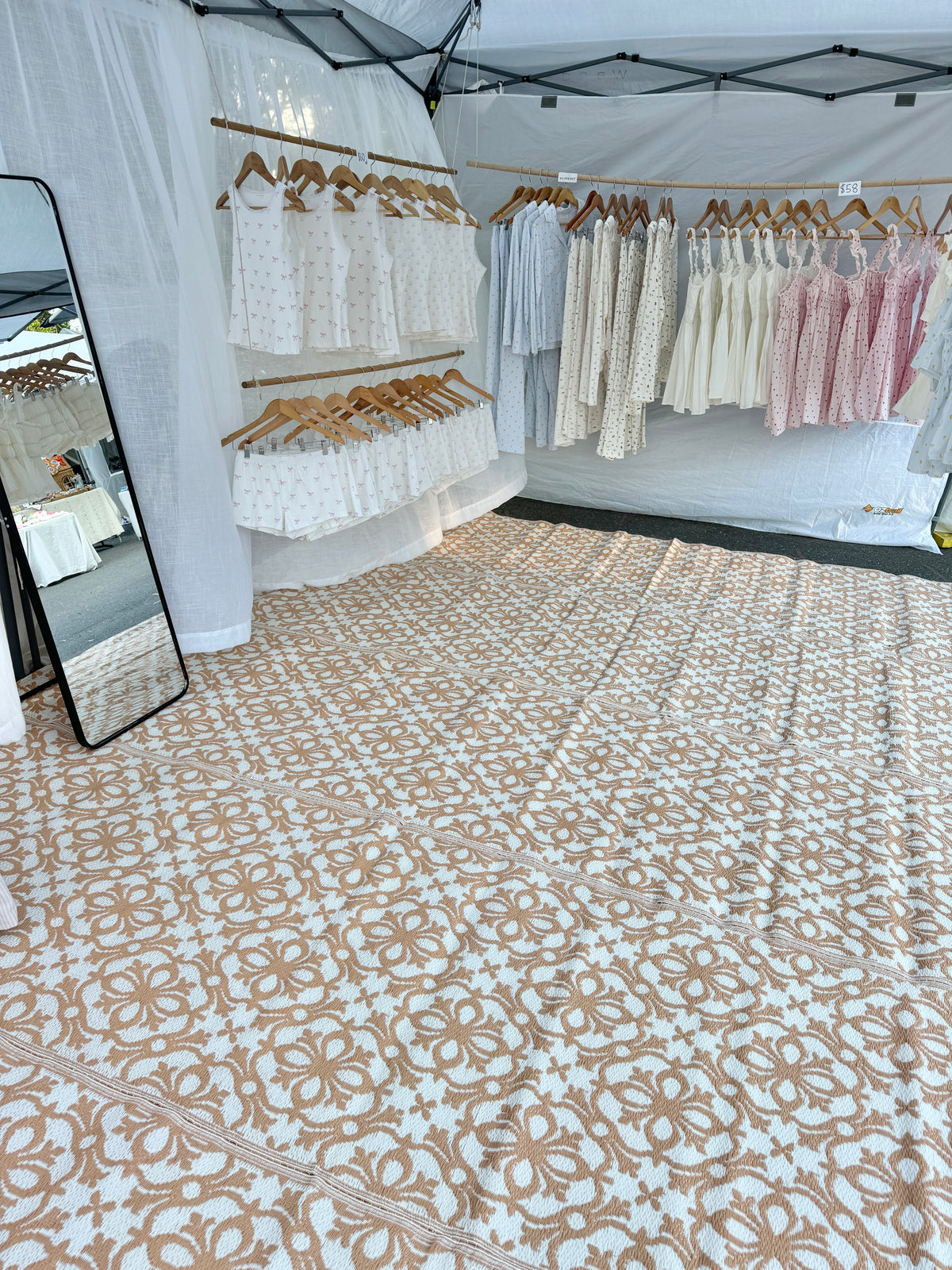 Recycled Outdoor Mat 3 Moroccan Tile ~ Large 2.8 x 2.8