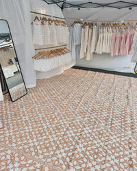 Recycled Outdoor Mat 3 Moroccan Tile ~ Large 2.8 x 2.8