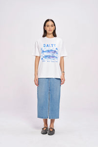 SALTY Oversized Shirt White