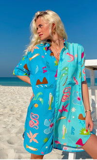 Hibiscus Dream Shirt Dress