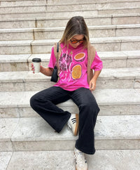 Maracuja Oversized Shirt Acid Wash Rose Pink