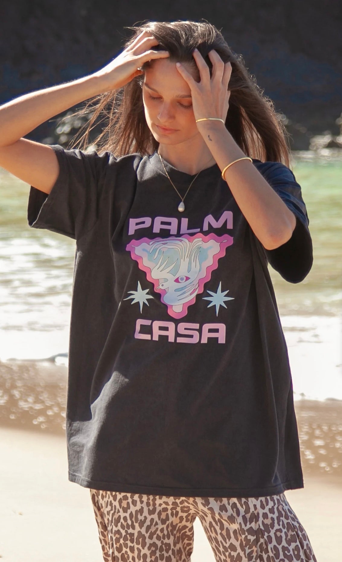 Dove Eye Oversized Shirt Acid Black