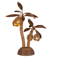 Rattan Palm Table Lamp