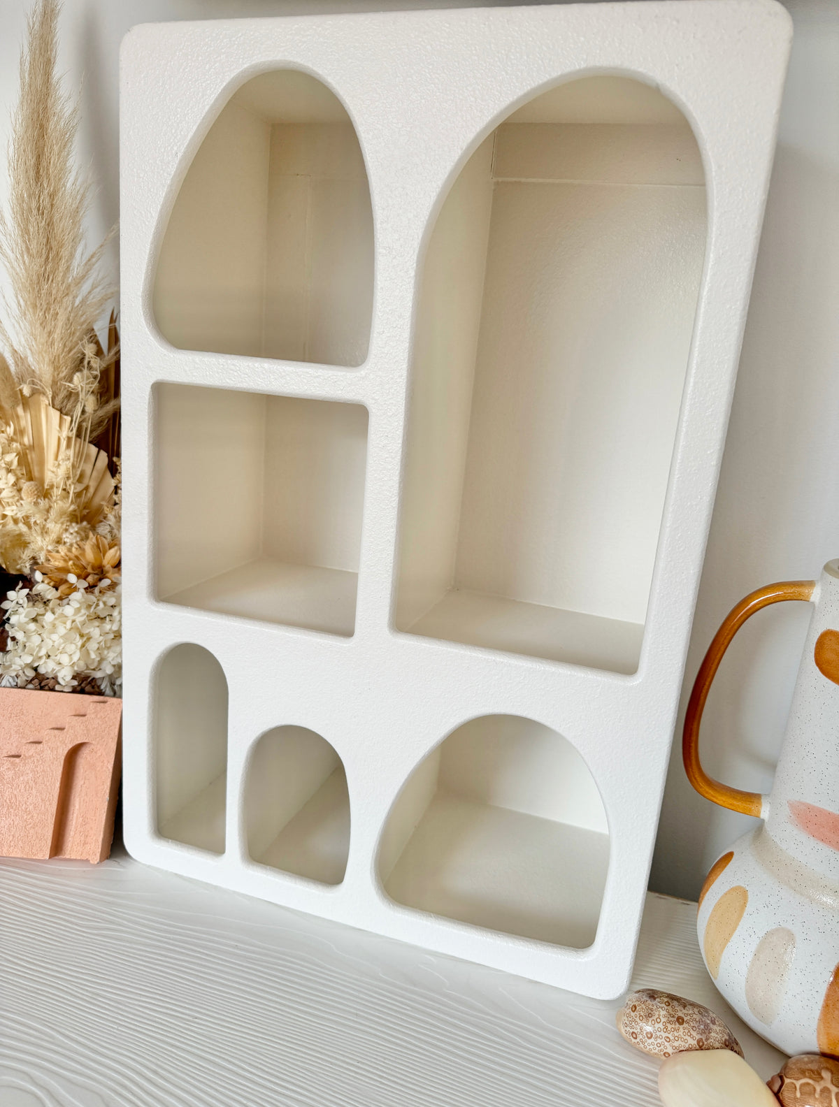 Santorini Niche 6 Shelf Shadow Box Display Shelf