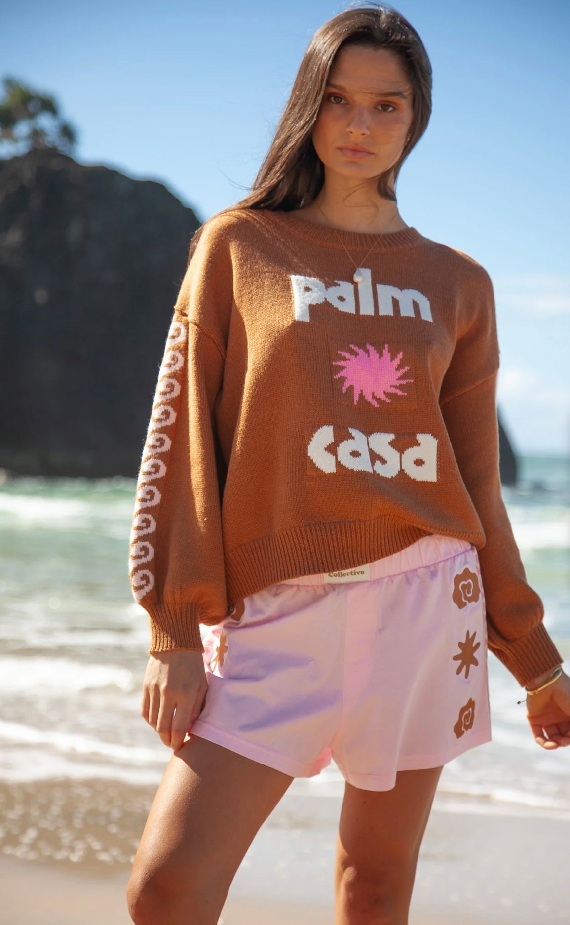 Knit Sweater - Casa Palma Brown