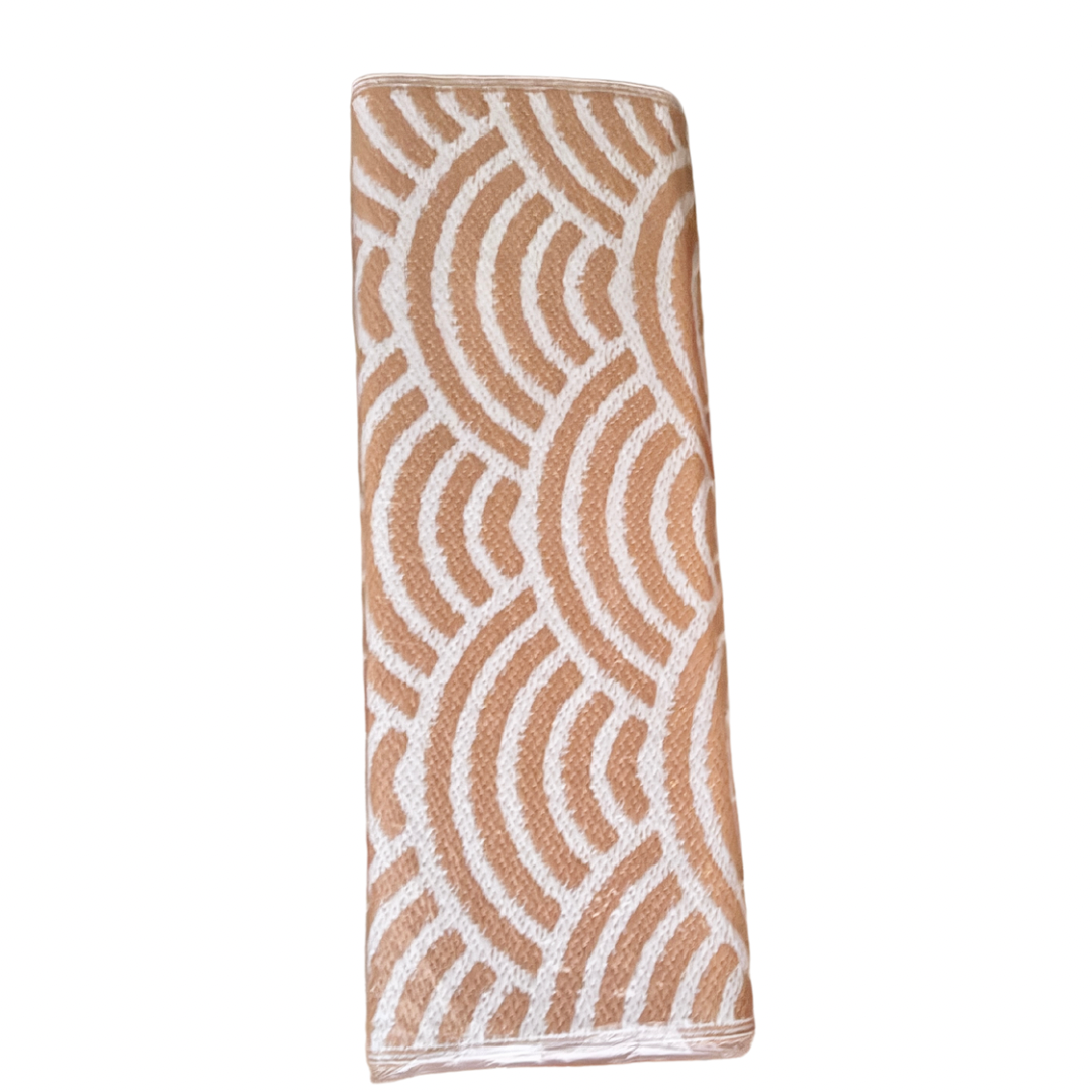 Recycled Outdoor Mat 10 Rainbow Waves ~ Large - 2.8 x 2.8m