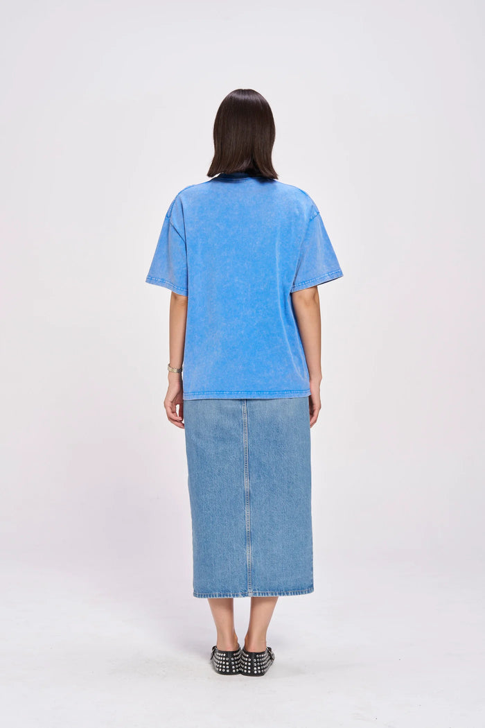 LE FLEUR TROPICAL Oversized Shirt Light Blue