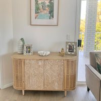 Buffet Les Palmas Carved Rattan & Wood