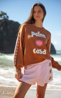 Knit Sweater - Casa Palma Brown