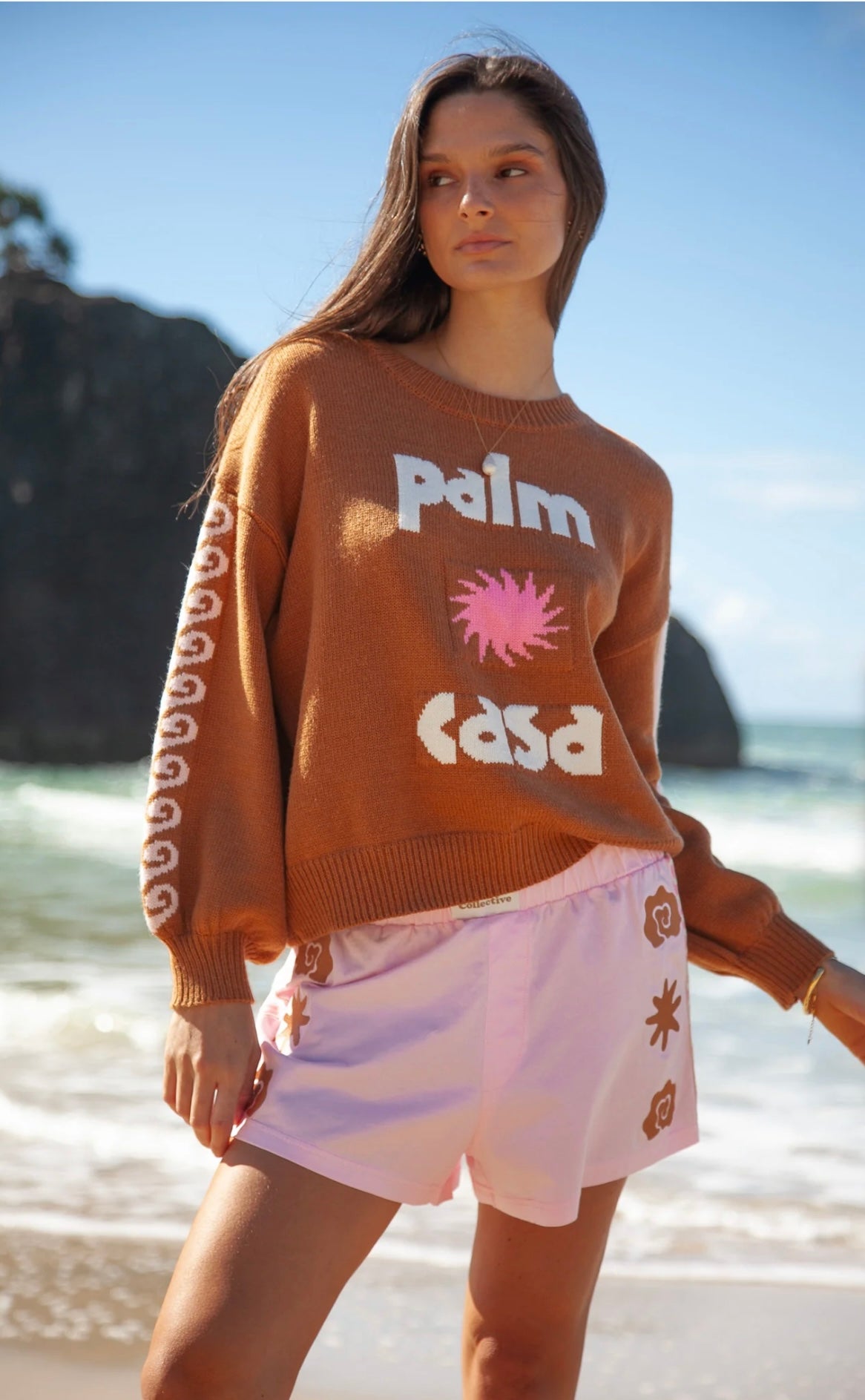 Knit Sweater - Casa Palma Brown