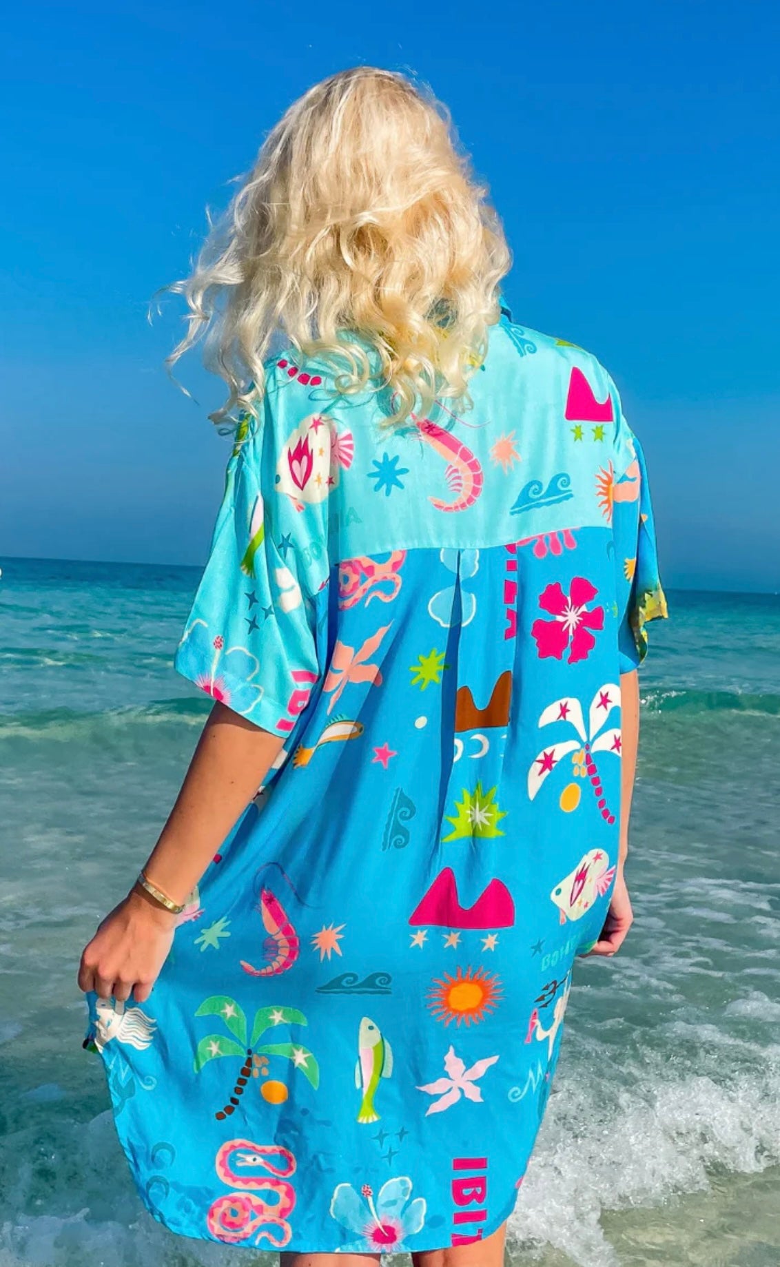 Hibiscus Dream Shirt Dress