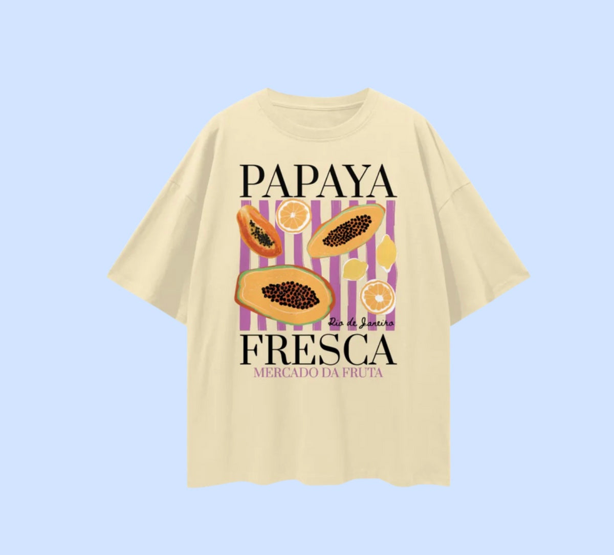 Papaya Oversized Shirt Buttermilk