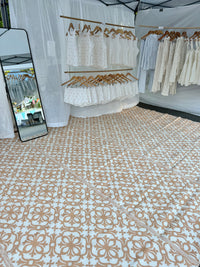 Recycled Outdoor Mat 3 Moroccan Tile ~ Large 2.8 x 2.8