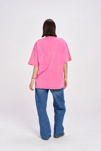 FAIRY BREAD Oversized Shirt Rose Red