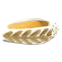 Beaded Headband Gold Goddess
