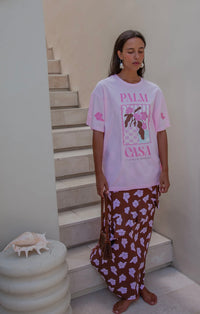 Flower Market Oversized Tee Pink