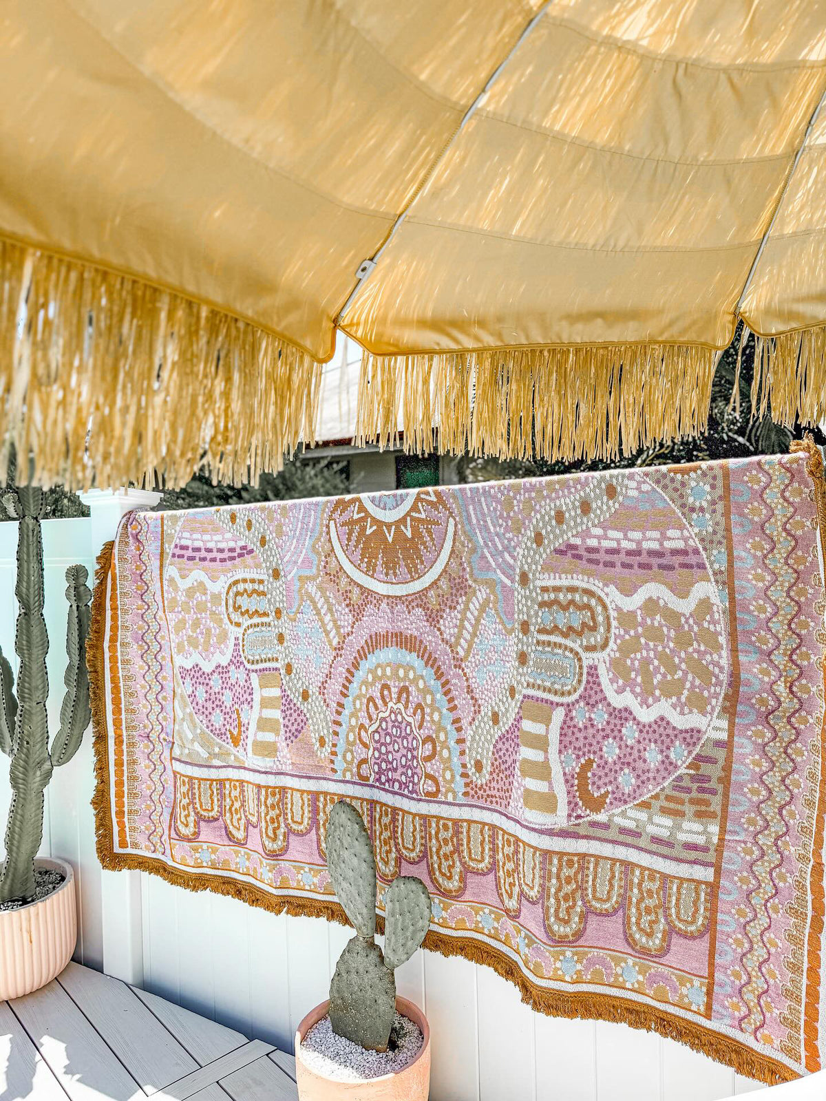 Indigenous Throw Pink Alkira By Taylor - Lee