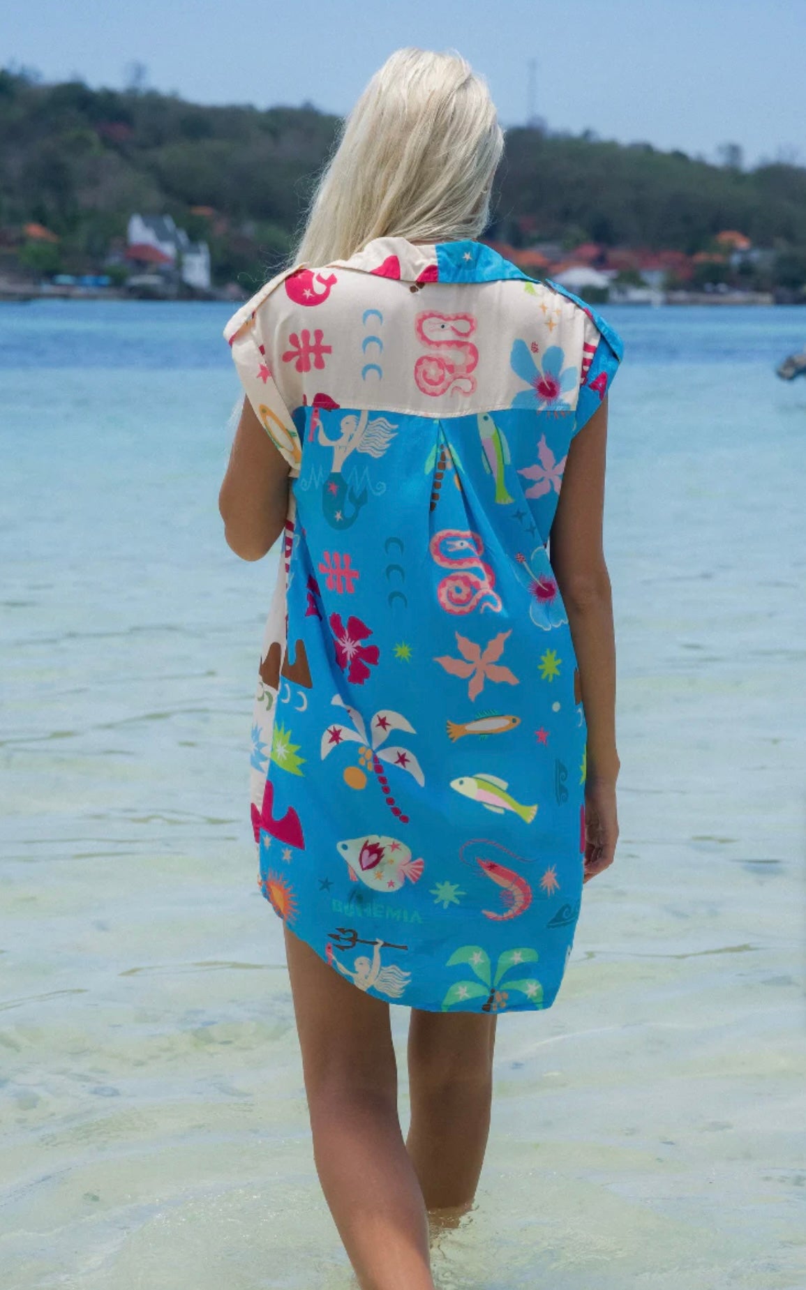 Tropicana Shirt Dress W/ Shell Belt