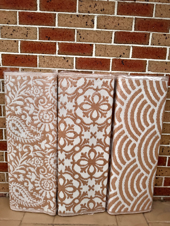 Recycled Outdoor Mat 11 Rainbow Waves Med 1. X 2.8