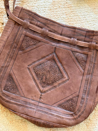 Moroccan Leather Handbag Chocolate