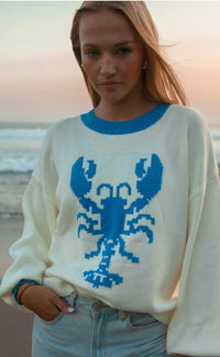 Knit Sweater - Lobster Blue
